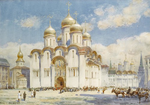 Henry Charles Brewer - The Cathedral of the Dormition, Moscow by Gandalf's Gallery