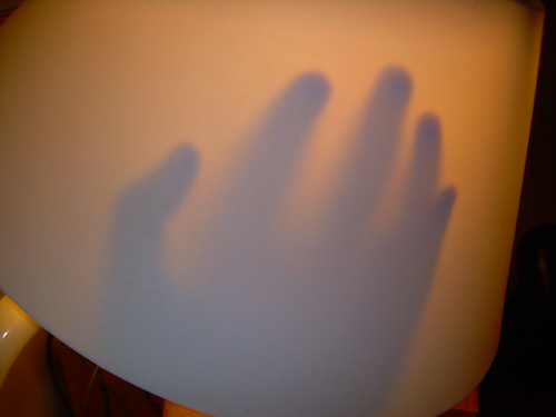 Hands inside lamp =0