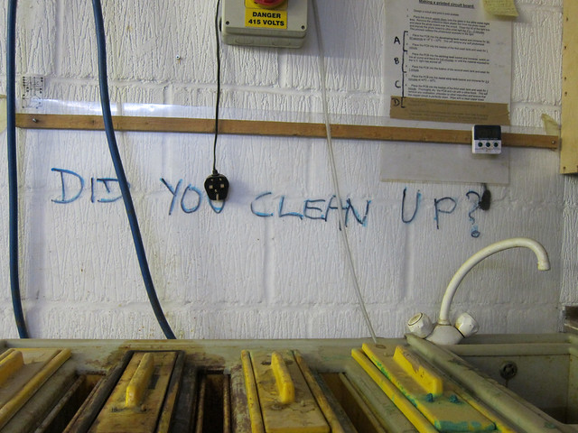 Did you clean up?