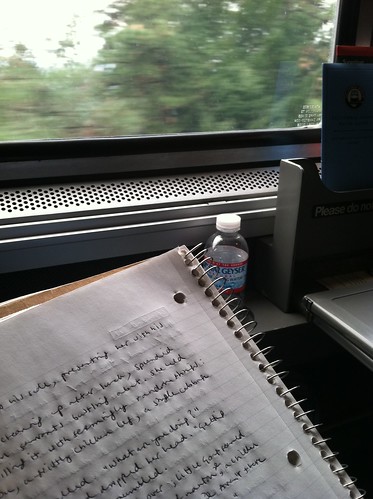 Writing on the train