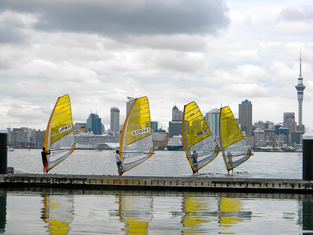 Olympic Windsurfers Sans Wind by toastfloats