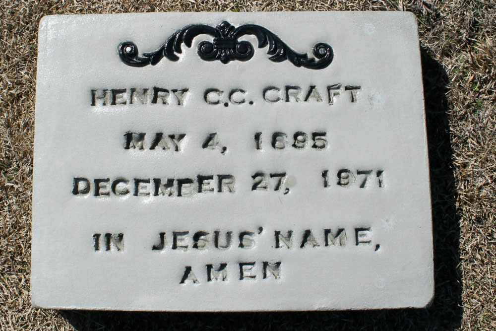 Henry Corbit "CC" Craft Headstone