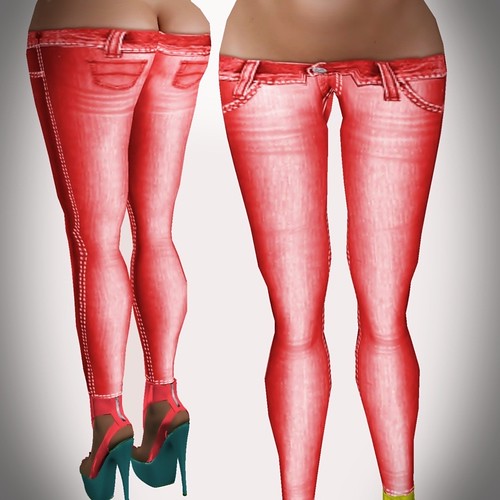 A&A Fashion Spring Jeans A red