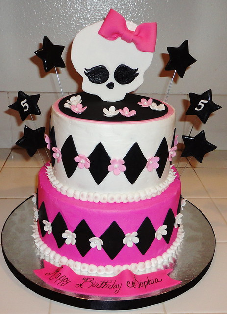 Monster High Cake This is a buttercream cake with fondant details and 