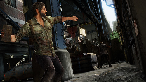 The Last of Us - Joel throws brick