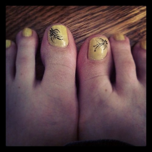 First pedicure in like two years. Did I really choose yellow?