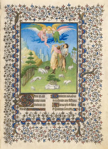 003-La anunciacion a los pastores-Belles Heures of Jean de France duc de Berry-Folio 52r- ©The Metropolitan Museum of Art