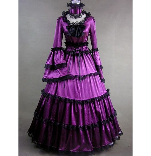 purple gothic victorian dress