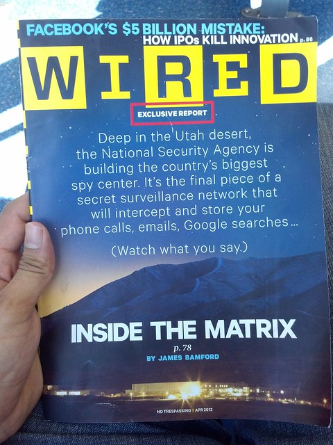 WIRED Magazine April 2012 Cover - NSA surveillance network