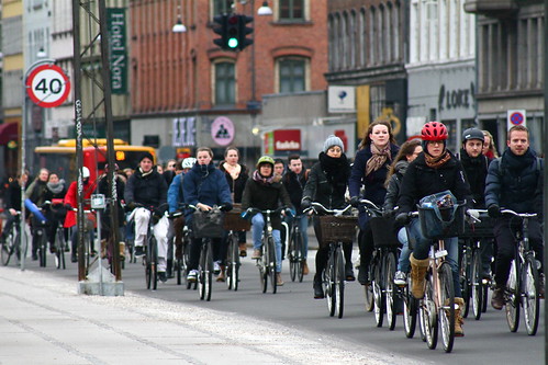 Bike Rush Hour in a bicycle friendly city. San Diego should aim to reach and then exceed the expectations of a bicycle friendly city. Photo: flickr/Nuuttipukki