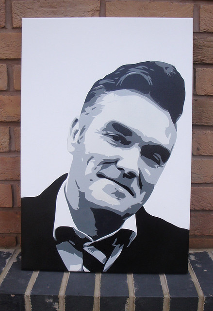 Morrissey Stencil on Canvas by Ramart