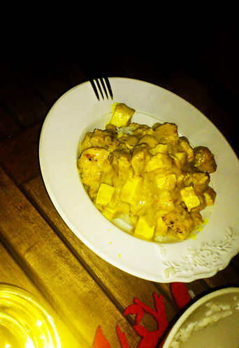 Tamarind tofu curry with rice @ Home