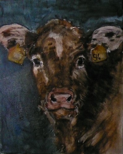 Calf, painting
