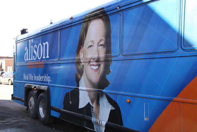 Premier Alison Redford's campaign stop on 124th Street in Edmonton on March