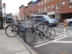 Bike Parking at Smith and Sackett Streets