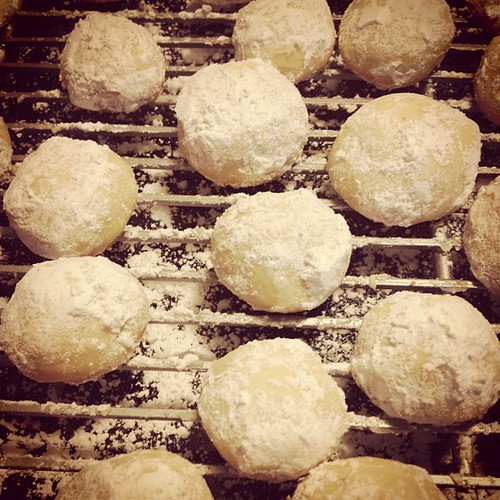 Zachary & I made Russian Tea Cookies for multicultural day at preschool :)