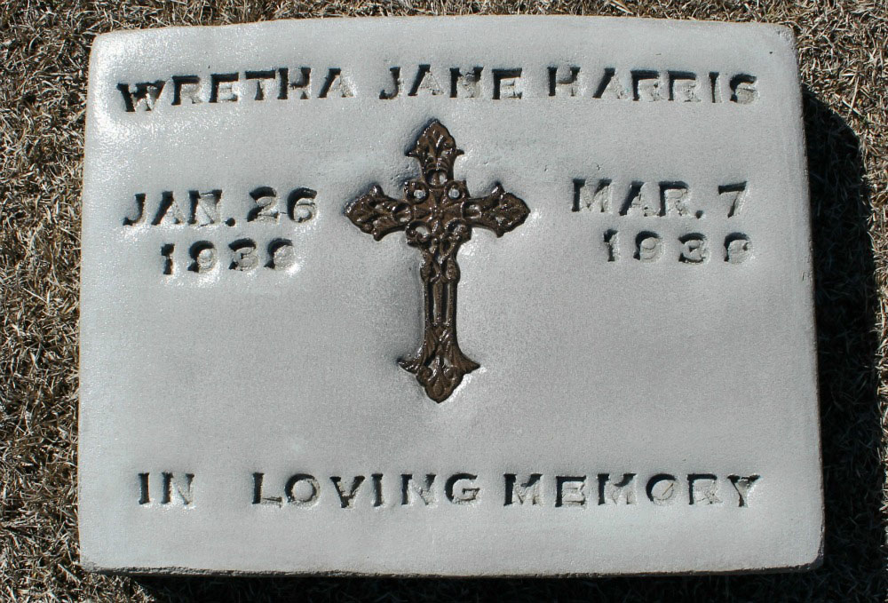 Wretha Jane Harris Headstone