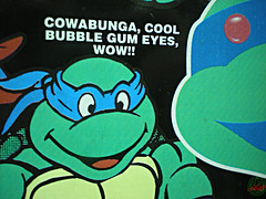 Blue Bunny :: Teenage Mutant Ninja Turtle 'Face' Bars - vendor sticker vi (( 1994 ))