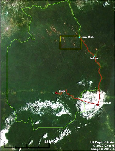 map from areal photo of okapi reserve