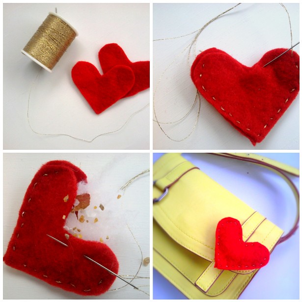 DIY Scented Felt Heart Pin
