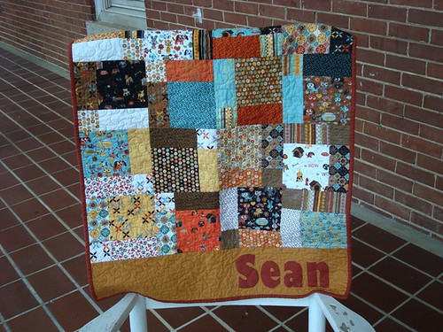 Baby Boy Sean Quilt by gnomemade quilts