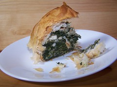 Greek Spinach Pie slice