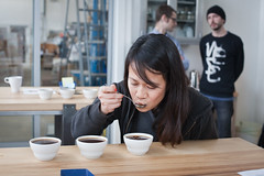 Cupping at Blue Bottle Coffee