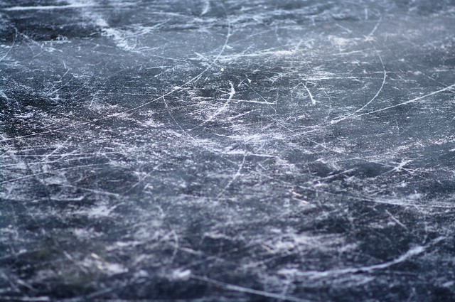 scratches on ice