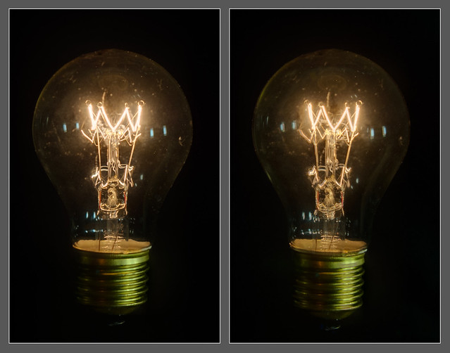 Light Bulb crosseye 3D When I shot that light bulb I have also prepared 