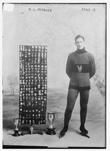 R.L. Wheeler, [ice skating champ with medals and trophies] (LOC) by The Library of Congress