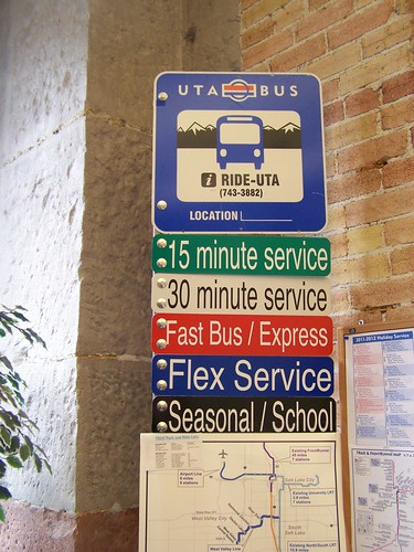 Utah Transit Authority bus stop signage coding