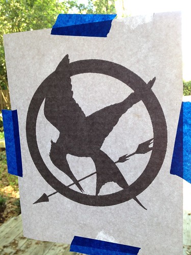 How-To: Hunger Games Mocking Jay Bleach Pen Freezer Paper Stencil T-Shirt