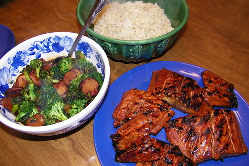 Asian Grilled Salmon and Broccoli
