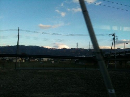 帰りは富士山見えた。