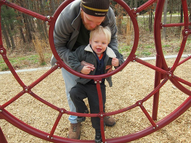 Climbing with Daddy