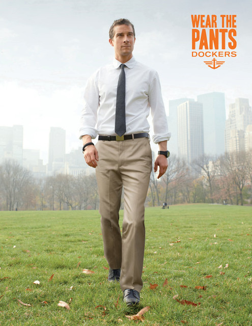 Bear Grylls Wears The Signature Khaki In The Dockers, 2012 'Wear The Pants' Ad Campaign-1