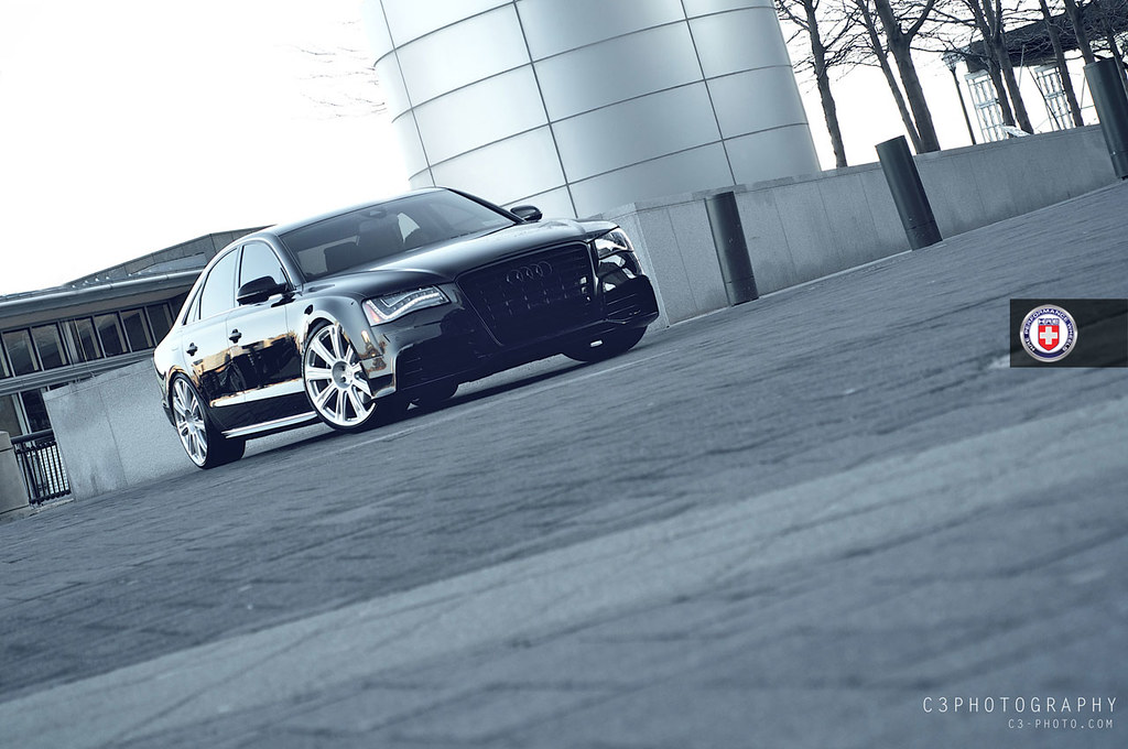 Got these awesome shots of the new Audi A8 D4 on a set of Brush Tinted P93L