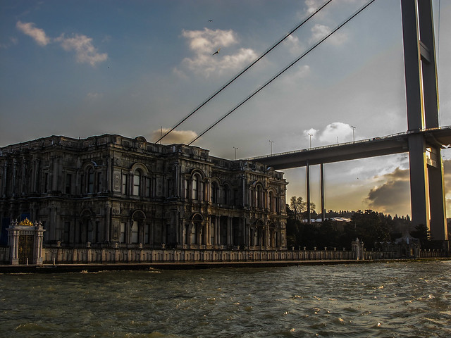 Bridge Over Bosphorus at Sunset