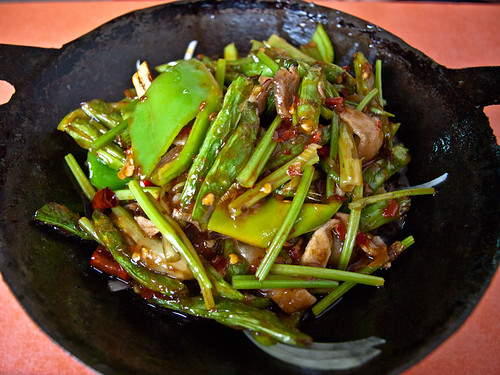 Comida china - verduras con cerdo
