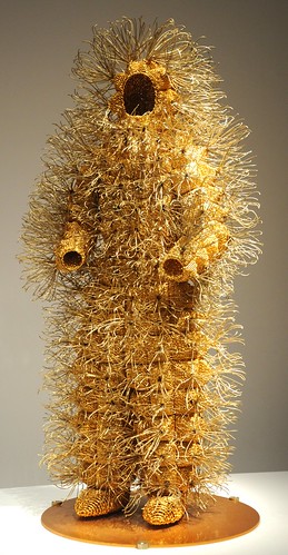 Gold wire man, African contemporary art, Seattle Art Museum, Seattle, Washington, USA by Wonderlane