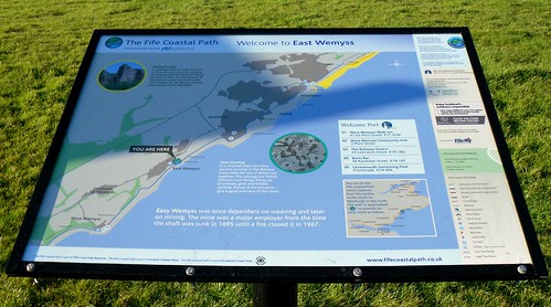 Map board at Wemyss, Fife, Scotland