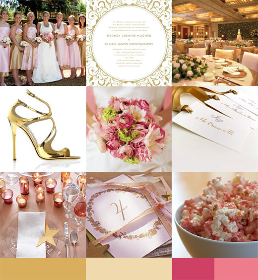 Wedding Moodboard White Gold Pink I created this because I felt the 