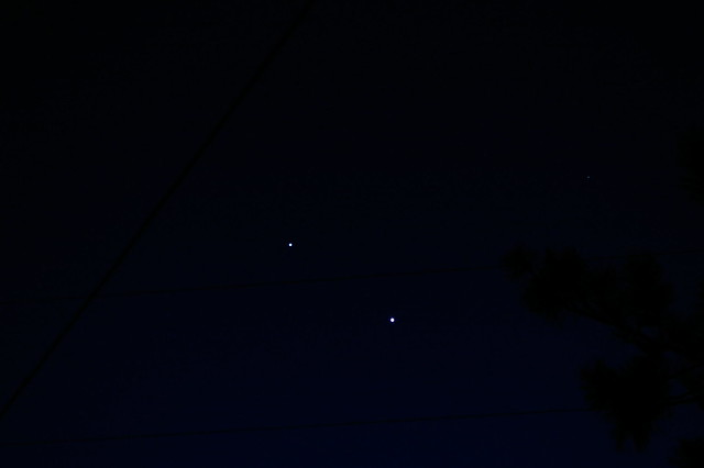 Jupiter (upper left) Venus (lower right) on Fri 03/09/2012