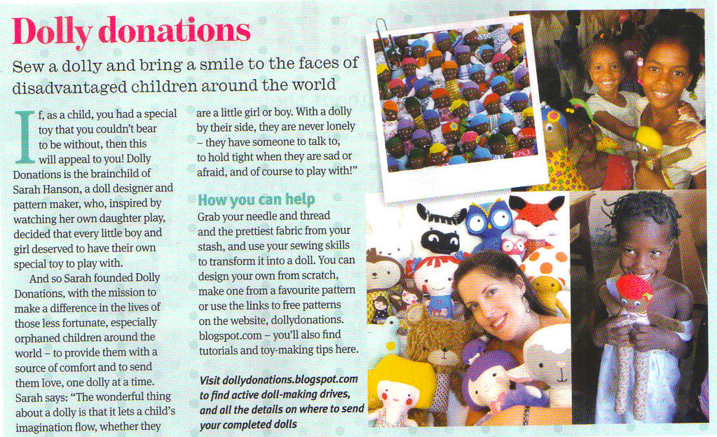 Dolly Donations in Craftseller Magazine