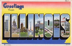 Illinois Large Letter Postcards