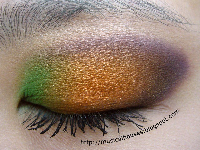 purple orange green secondary colors eye look 1
