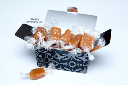 A box full of salted caramels