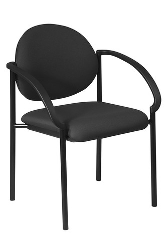 Padded Arm Chair Rental Black