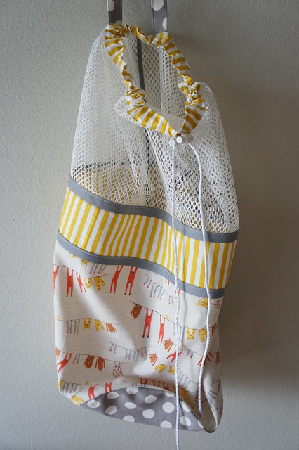 Travel Laundry Bag in Modern Patchwork