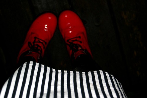 red shoes - because she can.